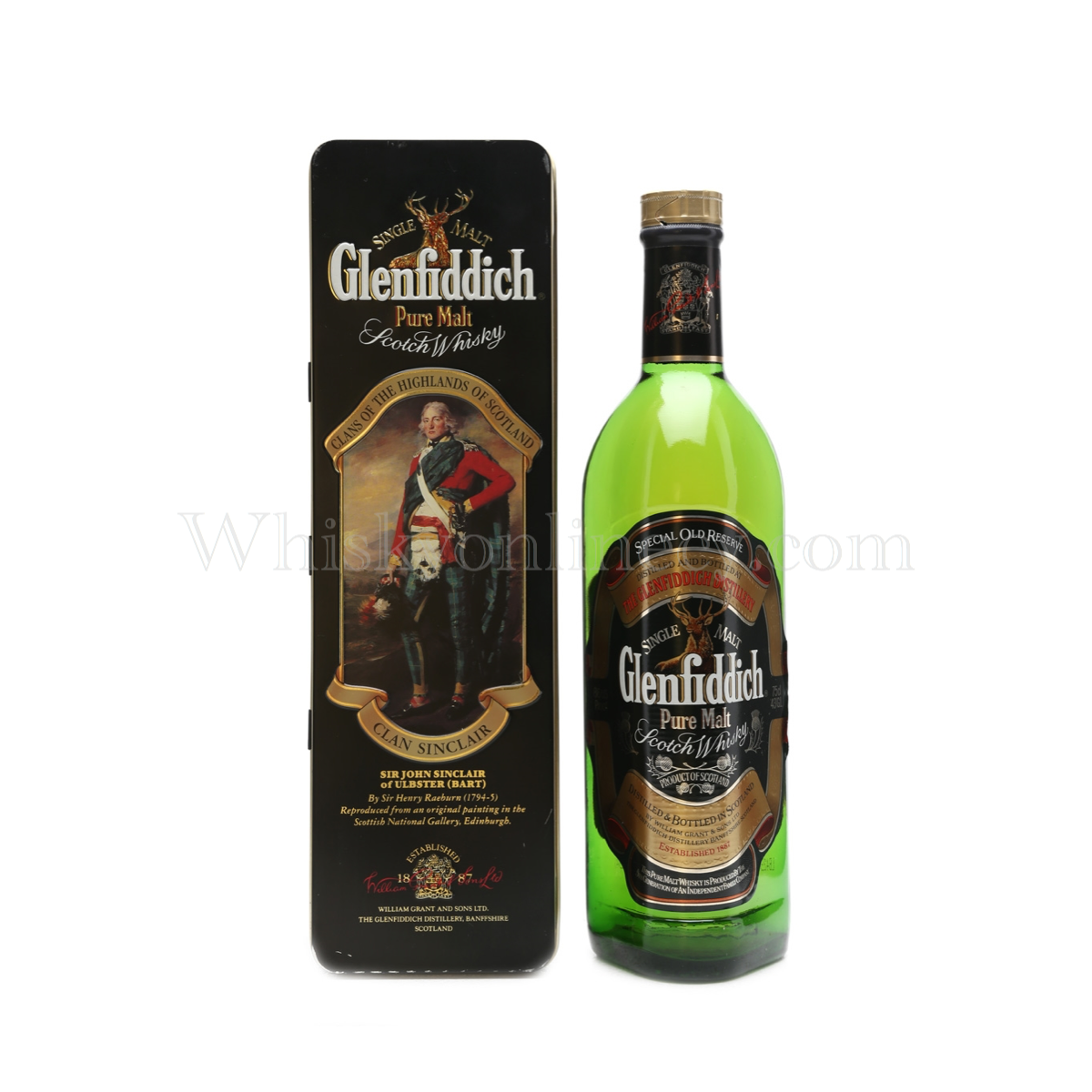 Glenfiddich Vintage Tin-Glenfiddich Scotch Whisky-Clans of the Highlands of Scotland 