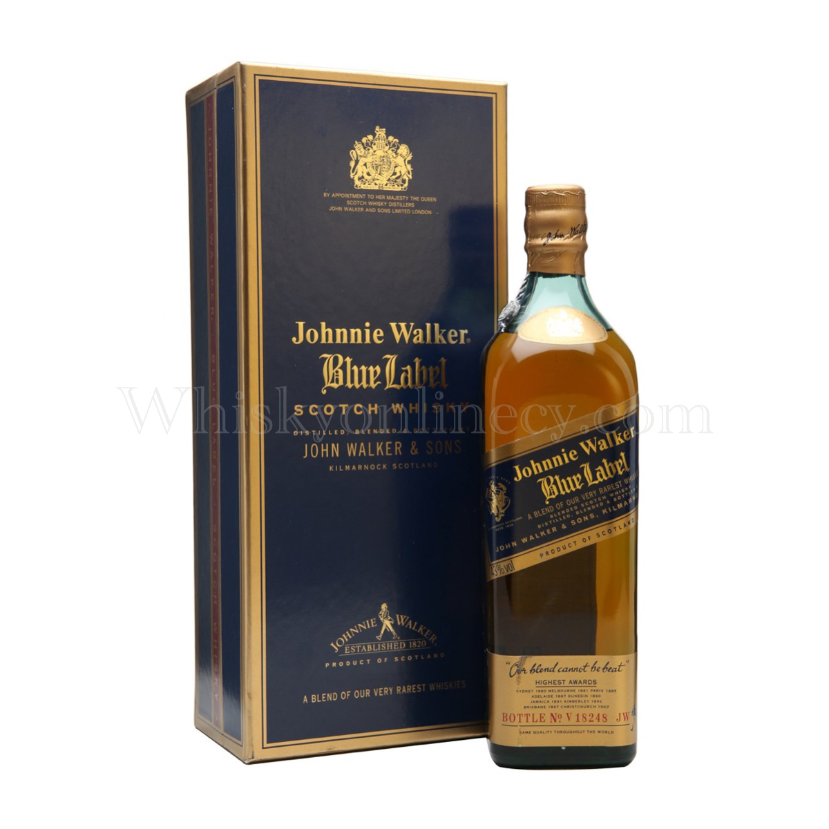 Whisky Online Cyprus - Johnnie Walker Blue Label 1990s Old Bottle 70cl, 40%