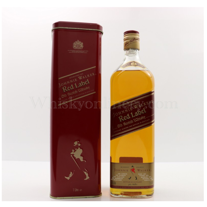 Whisky Online Cyprus - Johnnie Walker Red Label Tin 1990 (1L, 40%)