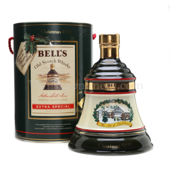 Whisky Online Cyprus - Bells Decanter Christmas 1990 The Art Whisky Online Cyprus - Bells Decanter Christmas 1990 The Art