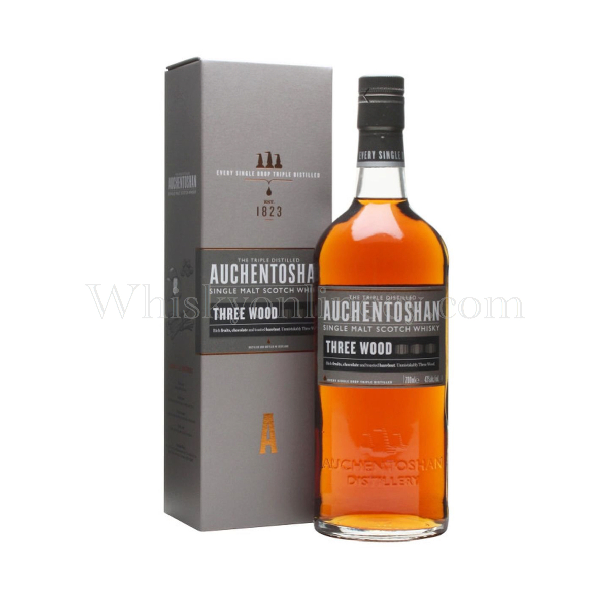 Auchentoshan (70cl, 43%) - Wood Whisky Cyprus Online Three