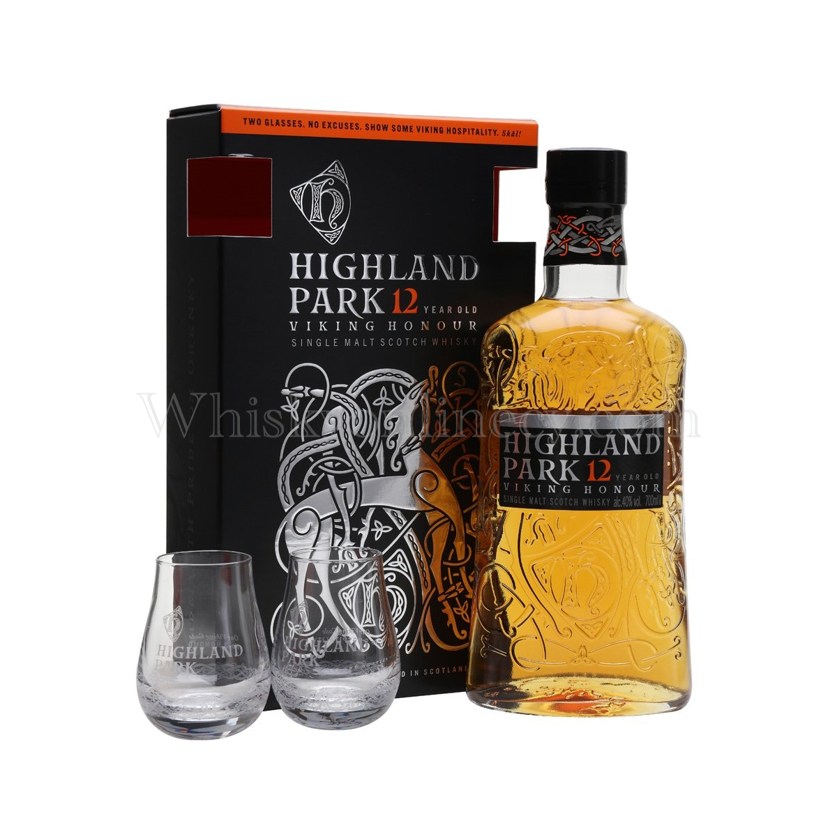 Whisky Online Cyprus - Highland Park 12 Year Old Viking Honour Gift Pack  (70cl, 40%)