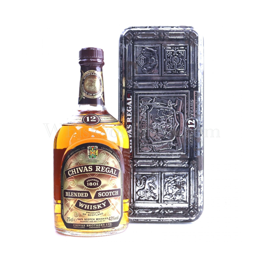 Whisky Online Cyprus - Chivas Regal 12 Year Old 1980s Tin (70c, 43%)