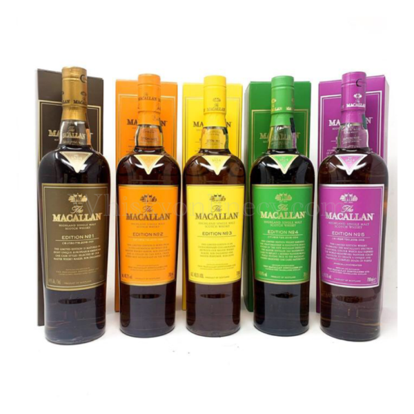 Whisky Online Cyprus Macallan Edition No 1 2 3 4 5 Collection 5x 70cl