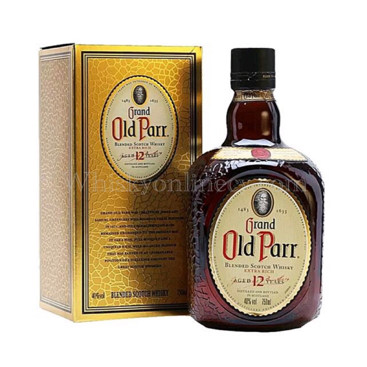 Whisky Online Cyprus - Grand Old Parr 12 Years Old (1L, 40%)
