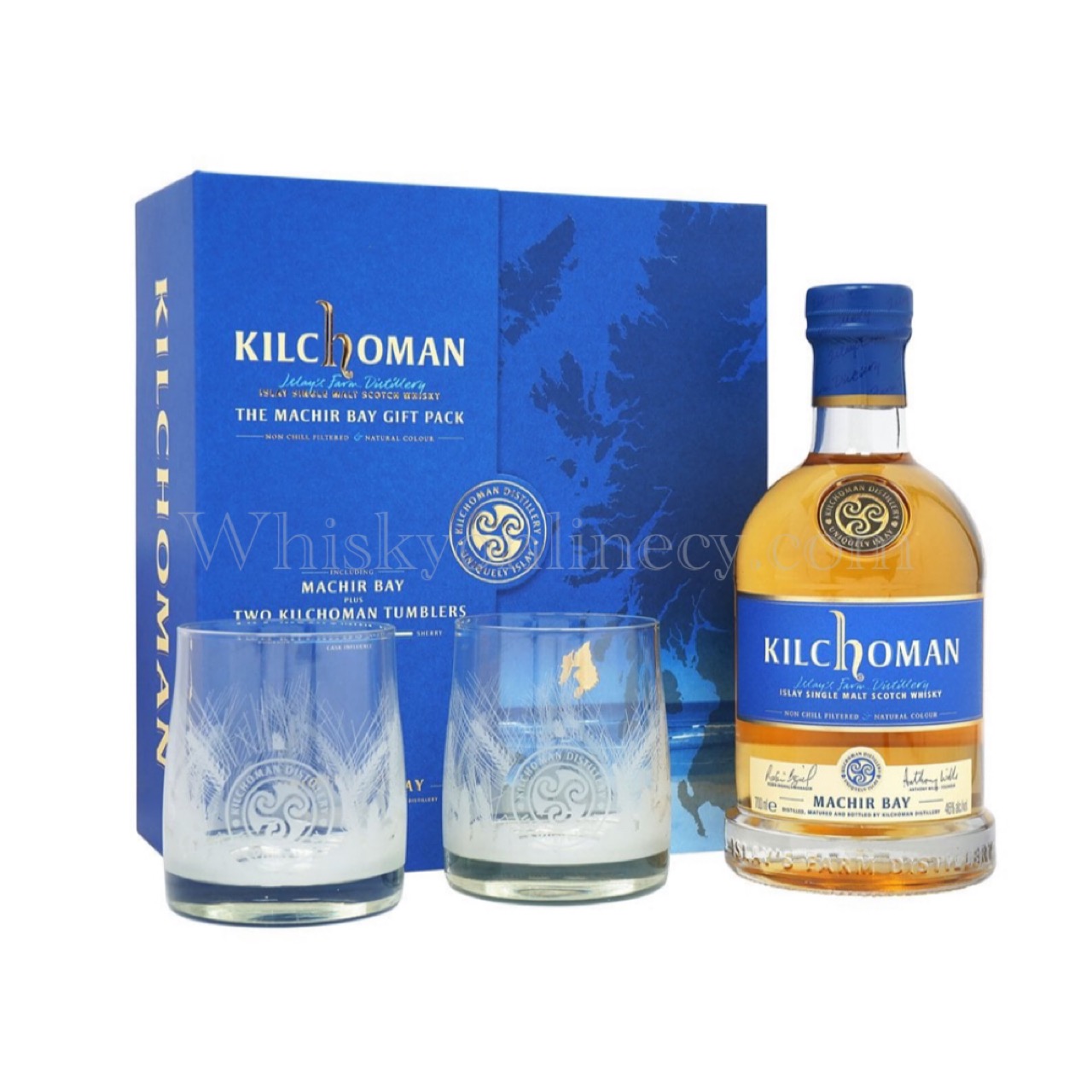 Kilchoman Machir Bay 46% ２本セット箱付き Whisky Online Cyprus - Kilchoman Machir Bay Gift Pack (70cl, 46%)