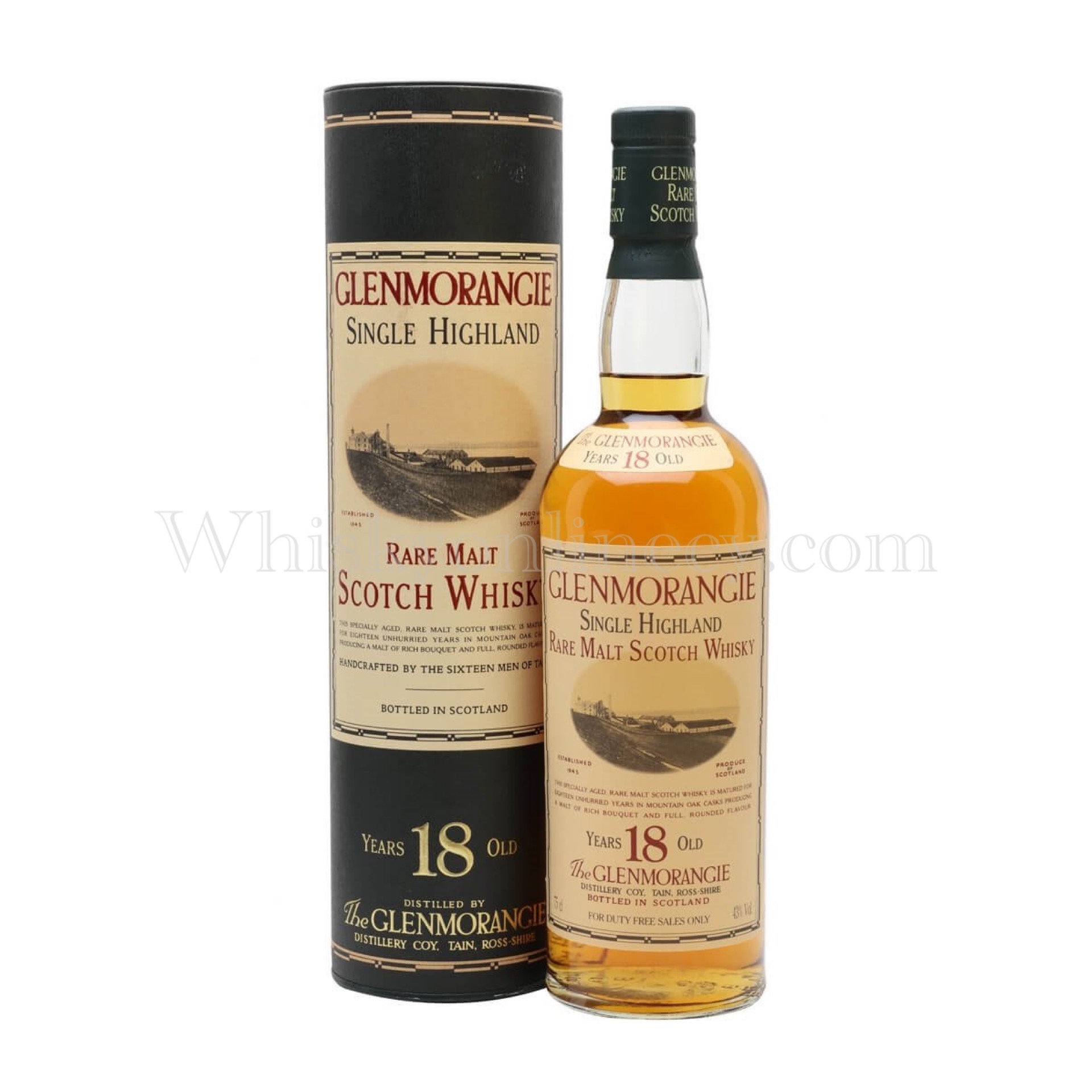 Whisky Online Cyprus - Glenmorangie 18 Year Old Bot.1990s Whisky Online Cyprus - Glenmorangie 18 Year Old Bot.1990s