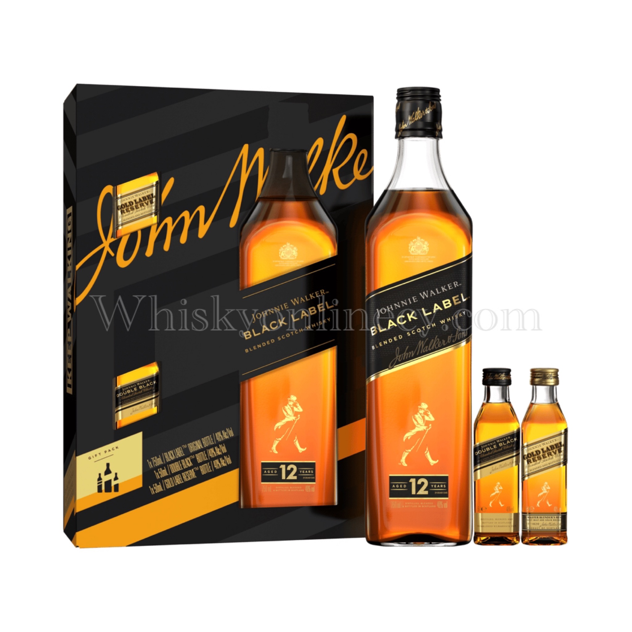 Johnnie Walker - 18 Year Old & Blue Label Miniatures Gift Pack Whisky