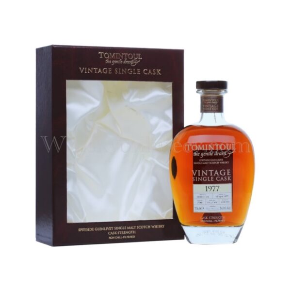 Tomintoul 36 Year Old 1977 (cask 3700) Vintage Single Cask Bottle No.317 (70cl, 54.9%)