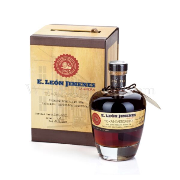 E. León Jimenes 110 Aniversario Rum 70cl, 40% E. León Jimenes 110 Aniversario Rum 70cl, 40%