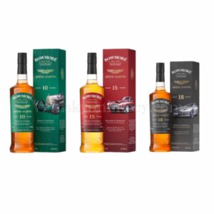Bowmore Aston Martin Editions 7-9 10yo 1L 40%, 15yo 1L 43% & 18 Year Old 70cl, 43%