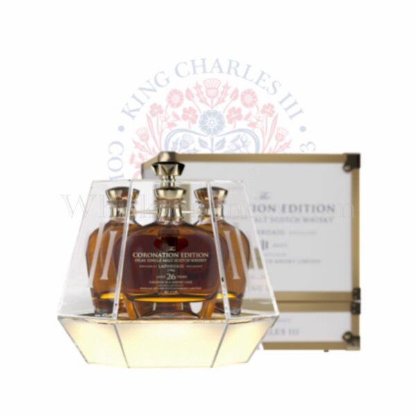 Laphroaig King Charles III Trilogy Coronation Edition 18, 23 and 26 Year Old No.14