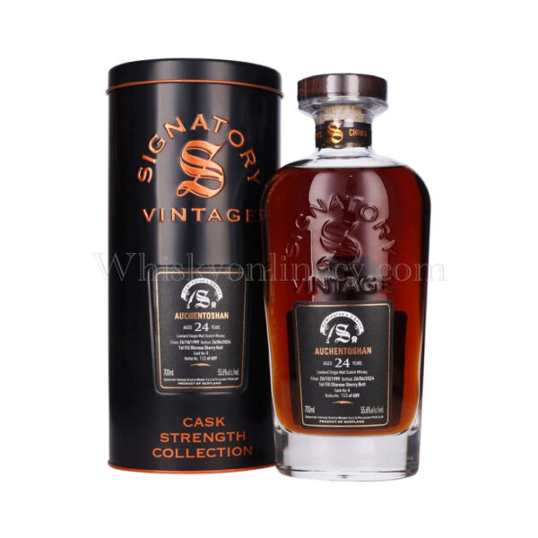 Auchentoshan 24 Year Old 1999 Cask Strength Collection Signatory Vintage (70cl, 55.6%) Auchentoshan 24 Year Old 1999 Cask Strength Collection Signatory Vintage (70cl, 55.6%)