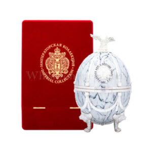 Faberge Egg Vodka White Marble Collection 24-carat gold Bottle No. K0885 70cl, 40%