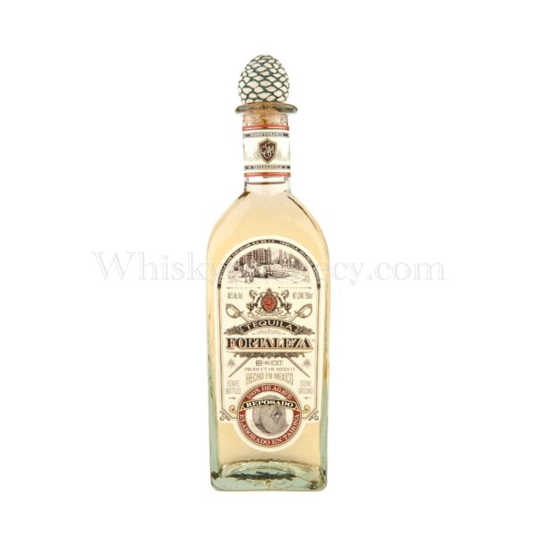 Fortaleza Reposado tequila bottle.