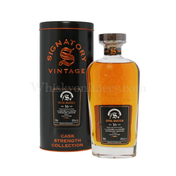 Royal Brackla 16 Year Old 2008 (cask 2) Cask Strength Collection Signatory Vintage (70cl, 58.2%)