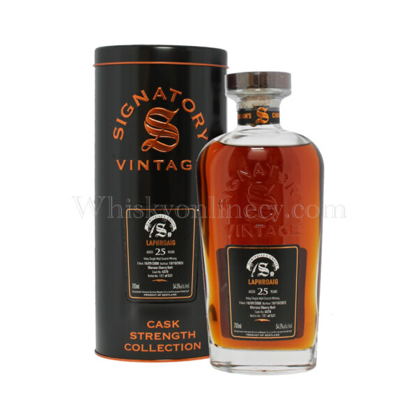 Laphroaig 25 Year Old 2000 Cask Strength Collection Signatory Vintage (70cl, 54.5%) Laphroaig 25 Year Old 2000 Cask Strength Collection Signatory Vintage (70cl, 54.5%)