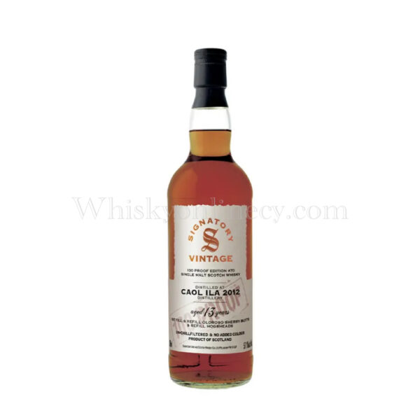 Caol Ila 13 Year Old 2012 100 Proof Edition #70 Signatory Vintage 70cl, 57.1% Caol Ila 13 Year Old 2012 100 Proof Edition #70 Signatory Vintage 70cl, 57.1%