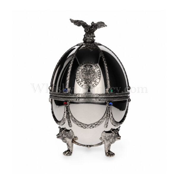 Faberge Egg Vodka Silver Collection 24-carat gold Bottle No. S0526 70cl, 40% Faberge Egg Vodka Silver Collection 24-carat gold Bottle No. S0526 70cl, 40%