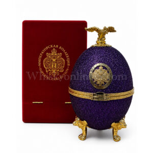 Faberge Egg Vodka Violet Glitter Collection 24-carat gold Bottle No. J0582 70cl, 40%