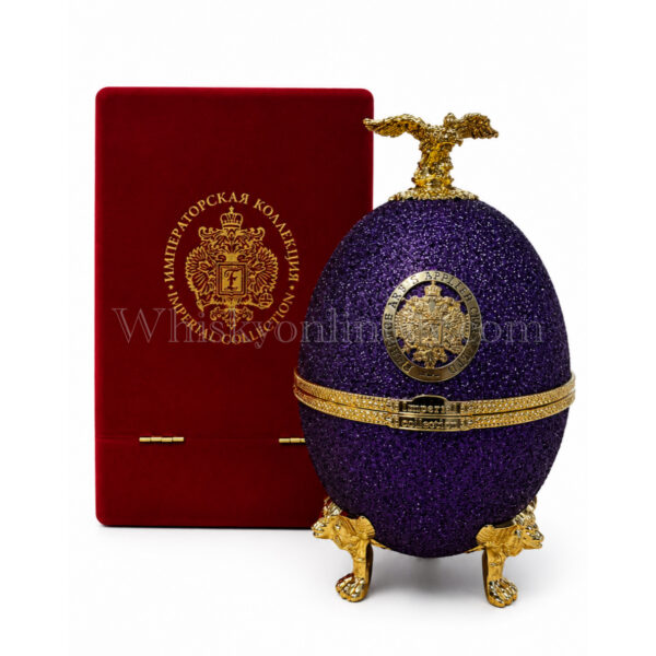 Faberge Egg Vodka Violet Glitter Collection 24-carat gold Bottle No. J0582 70cl, 40%