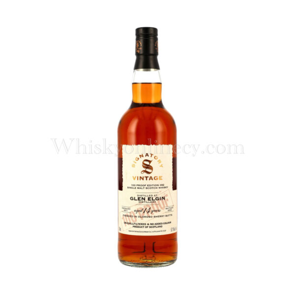 Glen Elgin 14 Year Old 2011 100 Proof Edition #82 Signatory Vintage 70cl, 57.1% Glen Elgin 14 Year Old 2011 100 Proof Edition #82 Signatory Vintage 70cl, 57.1%